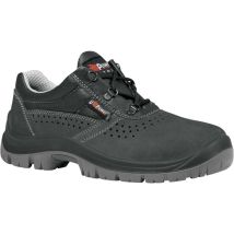 VDS – Scarpe antinfortunistiche Movida S1P N. 40 – Tomaia in pelle scamosciata forata, Puntale in acciaio, Suola PU/PU – Grigio – Unisex