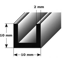 U-Profil 'Belmonte' als Montageprofil / Bauprofil, aus Aluminium-2000-10 mm