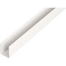 GAH - alberts U-Profil, pvc weiß, LxBxHxS 1000 x 21 x 20 x 1 mm