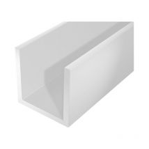 U Profilo Di Plastica 2000 / 12X10Mm Bianco