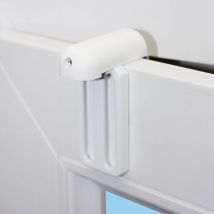 Lot de 3 de fixations sans percer à serrer en métal pour store sur fenêtre - Blanc