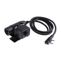 Memkey - U94 Connecteur ptt Kenwood 2 Broches Push to Talk pour Talkie Walkie Airsoft Z113-KEN