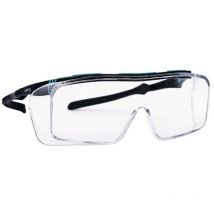 Ber- und Besucherbrille Ontor en 166 Fassung: schwarz türkis Scheibe: klar Polycarbonat