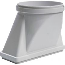 Bergangsstück rund auf flach KACL.376 - Adapter für Dunstabzugshauben ø 150mm auf 220x90mm, Anschlussstück für Lüftungssysteme, passend für - Falmec