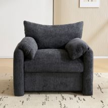 Redom - bergroßer Sessel aus Chenille-Stoff mit modernem Design, dekorativer Stuhl, Einzelsofa, Entspannungssessel für Wohn- und Schlafzimmer