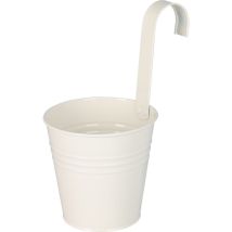 Übertopf aus Zink mit Haken – Durchmesser 13 cm – Höhe 25 cm – Metall – 5 Farben verfügbar