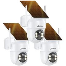 Anran - Berwachungskamera Außen 2k 3mp Hd Überwachungskamera Aussen Akku Wlan, Kabllose Überwachungskamera Mit Integriertem Solarpanel Und 