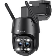 Überwachungskamera für den Außenbereich Ctronics 2,5K 4MP 2 Kameraobjektiv 6-facher Hybrid-Zoom 2,4/5GHz WLAN Erkennung von Menschen Automatische