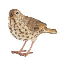 Tordo Bonaccio In Resina 11cm Statuetta Uccellino Da Giardino