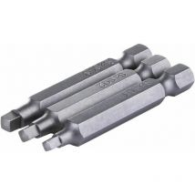 Ueb Jeu De 3 Embouts De Vissage Magnétiques Pour Vis à Tête Carrée - 50 Mm, Ensoleillé