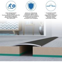 Bergangsprofil 'Eindhoven' / Übergangsschiene, 28 mm, Typ: 05 (Aluminium eloxiert, mittig gebohrt oder selbstklebend)-goldfarbig-900-gebohrt