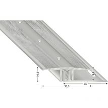 Kügele - bergangsprofil Höhenausgleich Übergangsleiste 100cm Aluminium Silber