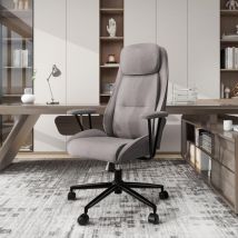 Chaise de Bureau Ergonomique, Fauteuil Bureau avec Appui-tête, Accoudoirs Amovibles, Hauteur Réglable, Tissu Respirant, Pivotante, Capacité de Poids