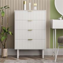Kommode mit Schublanden, 60 x 34 x 93cm,Schrank mit 4 Schubladen, Schmal kommode marmor, Aufbewahrungskommode, Beistellschrank für Wohnzimmer,