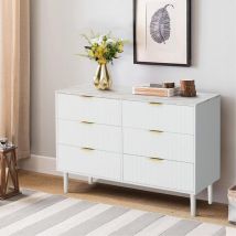 Kommode mit Schublanden, 100 x 34 x 75 cm, Schrank mit 6 Schubladen, Highboard, tv Schrank, Schmal kommode, Aufbewahrungskommode,Schrank für