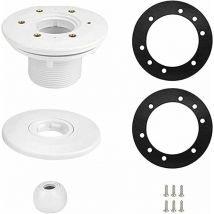 Joorrt - Ugello per Piscina, Ugello per Massaggio con Getto Spa per Piscina Girevole a 360 Gradi per Parete Piscina 127.55.9 cm loy Bianco