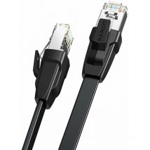 1m lan Ethernet Cat.8 u / ftp Kabel flach Netzwerkkabel lan Kabel Schwarz (NW134) - Ugreen