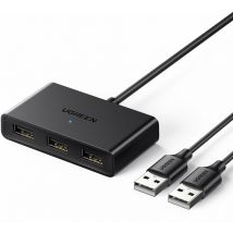 Ugreen Switch Adapter Schaltbox USB 2 Eingänge - 3 Ausgänge für Tastatur, USB Sticks, Kartenleser, Festplatten, Maus schwarz