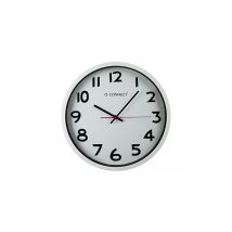 Q-connect - Uhr de Wanduhr Kunststoff Büro rund 34 cm Rahmen white