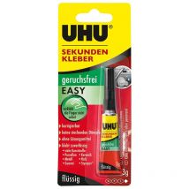 UHU - cola instantánea easy, sin solventes, Tubo de 3 g (por 10)