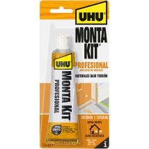 Adhesivo Montaje Profesional 125 Gr Beige Montakit Tubo Uhu