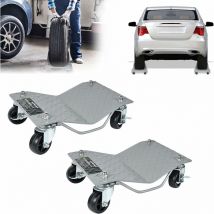 2 x aide à la manœuvre de voiture avec rouleaux en acier, capacité de charge jusqu'à 1000 kg, cric de manœuvre, cric à rouleaux de manœuvre, cric de