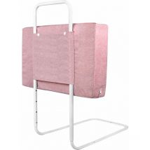 Barrière de lit réglable en hauteur de 40 à 60 cm, Pour lit d'enfant, lit de parent- rose cerise, 50cm - Uisebrt