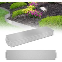 Bordure de Jardin Flexible Lot de 5 à 50 métal galvanisé pelouse palissade Longueur 5 m à 50 m (Longueur 50m - 100x15cm) - Uisebrt
