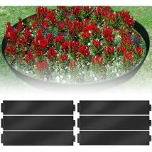 Bordure de pelouse en métal galvanisé, bordure de parterre en métal, Bordure de Séparation, Noir (15 m, 100 x 15 cm) - Uisebrt