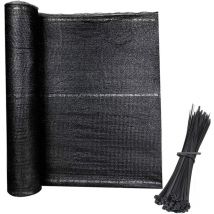 Uisebrt - Brise Vue Renforcé pour Balcon 1,8 x 10 m Pare-Vent Fait de hdpe 150 g/m² Protection Tissu d'ombrage Contre Le Vent, Le Soleil, la