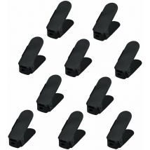 Lot de 10 Support à Chaussures Réglables Empiler Les Chaussures Organiseur de Chaussures Plastique, Noir - Uisebrt