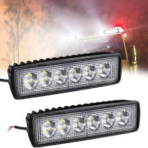 Lot de 2 phares led 18 w pour voiture - Éclairage de travail - Étanche IP67 - Pour suv utv atv [Classe énergétique a++] - Uisebrt
