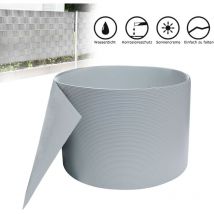 Lot de 20 bandes brise-vue en pvc rigide pour panneaux à double fil – Brise-vue pour balcon – 25 m x 19 cm (20 pièces, gris) - Uisebrt