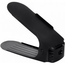 Lot de 30 Noir Support à Chaussures Réglables Empiler Les Chaussures à Chaussures Organiseur de Chaussures Plastique - Uisebrt