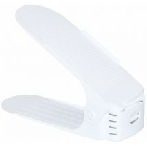 Lot de 30 Support à Chaussures Réglables Empiler Les Chaussures à Chaussures Organiseur de Chaussures Plastique, Blanc - Uisebrt