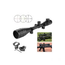 Lunette de Visée 6-24x50AOEG Télémètre Rouge & Vert Mil-Dot Chasse avec 11mm Montures - Uisebrt