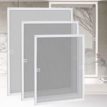 Moustiquaire de fenêtre avec cadre alu -Moustiquaire sans percer ni visser, 100×120cm, blanc - Uisebrt