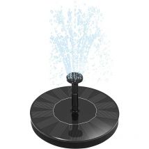 Uisebrt - Springbrunnen Solar 1.4W - Solar Teichpumpe fuer Garten, Vogel-Bad, Teich, Fisch-Behaelter Wasserspiel Dekoration (Rund)