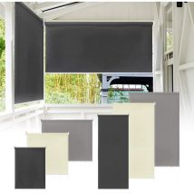 Store extérieur vertical, pare-soleil, protection uv, convient au balcon, 140 x 240 cm, gris - Uisebrt