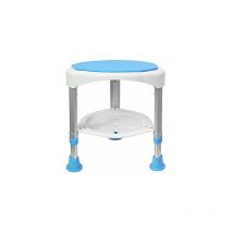 Tabouret de douche - Hauteur réglable de 45 à 57 cm - Pivotant à 360° - Bleu - Pour les personnes âgées et les femmes enceintes - Uisebrt