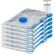 Ulisem 10er-Pack Jumbo-Vakuum-Aufbewahrungsbeutel (80 x 100 cm), Vakuum-Aufbewahrungsbeutel mit Reißverschluss, luftdichtem Ventil und Handpumpe, 80