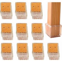 Ulisem - 20 Piezas Tapas para Patas de Silla, 20 Piezas Almohadillas Cuadradas de Silicona para Patas de Muebles Protector de Piso Antirrayas para