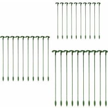 Ulisem - 30 estacas para plantas de jardín, tallos individuales, estacas para flores, orquídeas, peonías, lirios y rosas