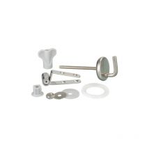 Ulisem Fixation abattant wc, pièce détachée pour abattant wc Fix Clip avec fixation inox, Kit de 15 fixations pour abattant wc, acier inoxydable, mat