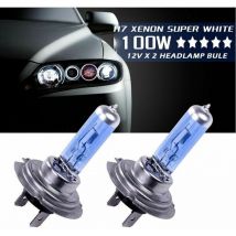 Ulisem - H7 100 w 12 v Halogen-Scheinwerferlampen, Xenonweiß 6000 k, paarweise verkauft für Autos.