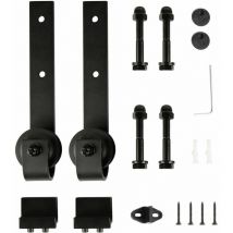 Ulisem Roulette Porte Coulissante, Accessoires pour Portes Coulissantes, Noir (Roulette kit seulement)