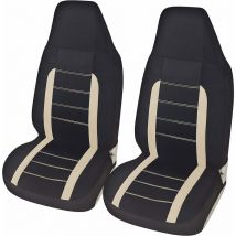 Ulisem - Universal-Autositzbezüge für vorne, Triomphe Universal-Autositzbezüge-Set, Tuning-Autozubehör (beige)