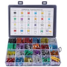 Ulisem - 272-teiliges Sortiment an Auto-Flachsicherungen, Kfz-Sicherungen – Standard & Mini & Mini Low Profile (2 a / 5 a / 10 a / 15 a / 20 a / 25 a