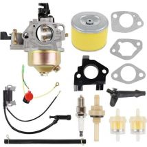 Ulisem - GX340 Rasenmäher-Vergaser-Ersatzsatz mit Zündspule für Honda GX390 gx 390 gx 340 13 ps 11 ps GX340U1 GX340R1 GX340K1 WT40XK1 WT40XK2,