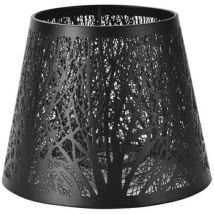 Ulisemlanglebige Lampenschirmabdeckung, Einfache Installation Und Weicher Lichteffekt, Eleganter Lampenschirm Aus Metall, Schwarz